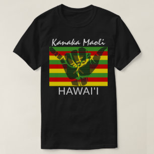 TRIBAL SHAKA (HANG LOS) Kānaka Maoli HI VLAG BG T-shirt