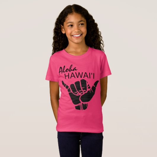 TRIBAL SHAKA (LOS HANGEN) - ALOHA HAWAII T-SHIRT (Voorkant volledig)