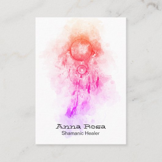 ** Tribal Shamanic. Dream Catcher Sacred Shaman Visitekaartje (Voorkant)
