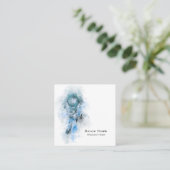 *~* Tribal Shamen Sacred Shamanic Dream Catcher Vierkante Visitekaartje (Staand voorkant)