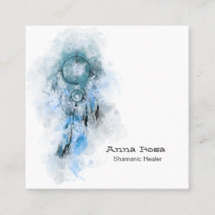 *~* Tribal Shamen Sacred Shamanic Dream Catcher Vierkante Visitekaartje
