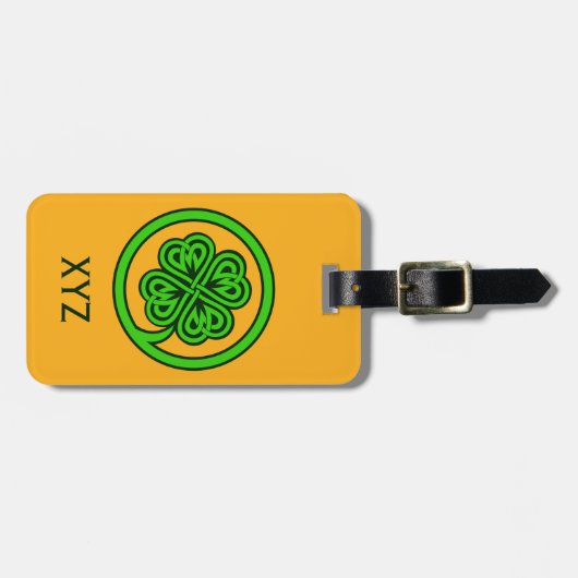 Tribal Shamrock aangepast bagagelabel (Voorkant horizontaal)