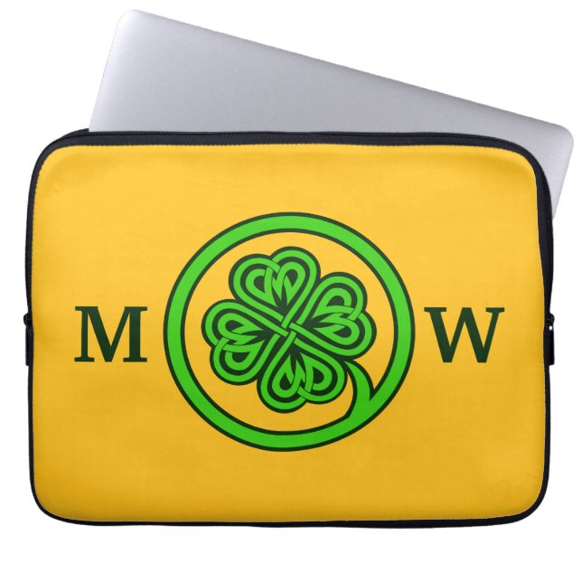Tribal Shamrock aangepaste laptop mouwen Sleeve (Voorkant)