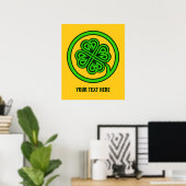 Tribal Shamrock aangepaste poster (Thuiskantoor)