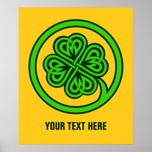 Tribal Shamrock aangepaste poster
