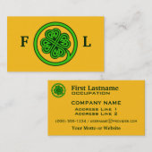 Tribal Shamrock aangepaste visitekaartjes (Voorkant / Achterkant)