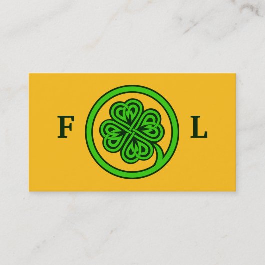 Tribal Shamrock aangepaste visitekaartjes (Voorkant)