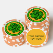 Tribal Shamrock custom poker chips (Opstapeling)