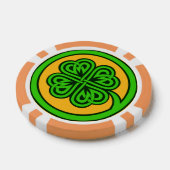 Tribal Shamrock custom poker chips (Enkel)
