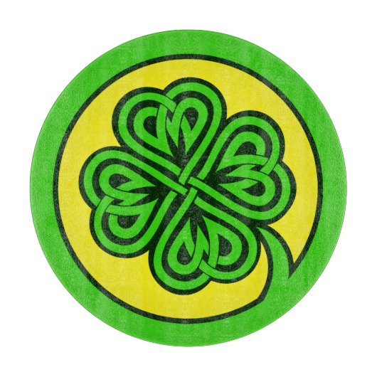 Tribal Shamrock snijplank (Voorkant)
