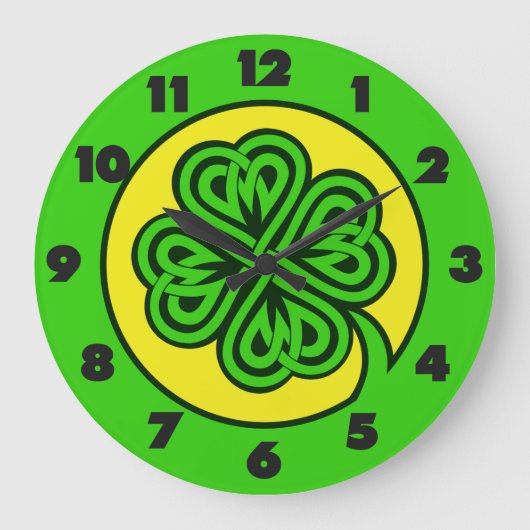 Tribal Shamrock wandklokken (Voorkant)