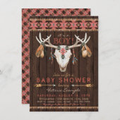 Tribal Skull Baby Shower Uitnodigingen (Voorkant / Achterkant)