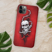 Tribal Skull Barbed Wire Rood Tattoo Case-Mate iPhone Case