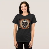 Tribal Skull-Collectie Tri-Blend Shirt (Voorkant volledig)