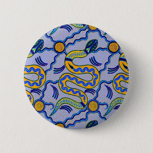 Tribal Snake Ronde Button 5,7 Cm (Voorkant)