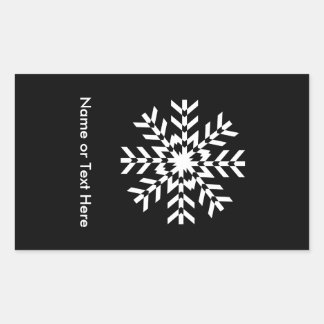 Tribal Sneeuwvlok Geometrische Kerstmis Rechthoekige Sticker