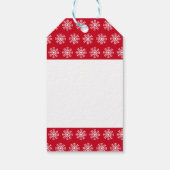Tribal Sneeuwvlok Geometrische Kerstmis Rood Cadeaulabel (Achterkant)