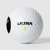 Tribal Snow Stag White Silhouette Golfballen (Logo)