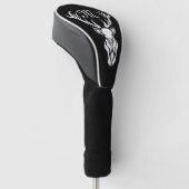 Tribal Snow Stag White Silhouette Golfheadcover (Schuin)