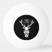 Tribal Snow Stag White Silhouette Pingpongbal (Voorkant)