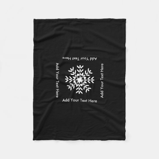 Tribal Snowflake Geometrische Kerstmis Fleece Deken (Voorkant)