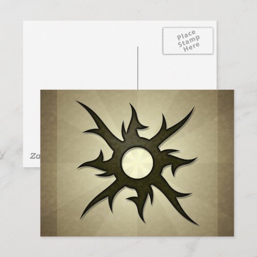 Tribal Solar Thorns Briefkaart (Voorkant / Achterkant)
