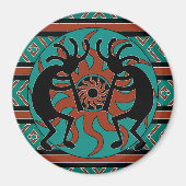 Tribal Southwestern Design Kokopelli Magneet (Voorkant)