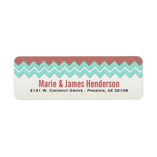 Tribal Southwestern het Adres Etiket van de Terugk (Voorkant)