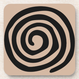 Tribal-spiraalvormig petroglyph Mexicaanse kunst Bier Onderzetter