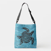 Tribal Spiral Zee Turtle Crossbody Tas (Achterkant)
