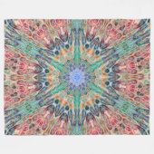 Tribal Spirit Animal Chakra Mandala Fleece Deken (Voorkant (Horizontaal))