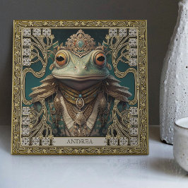 Tribal Spirit Frog  kunstaltaarstuk Tegeltje