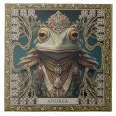 Tribal Spirit Frog  kunstaltaarstuk Tegeltje (Voorkant)