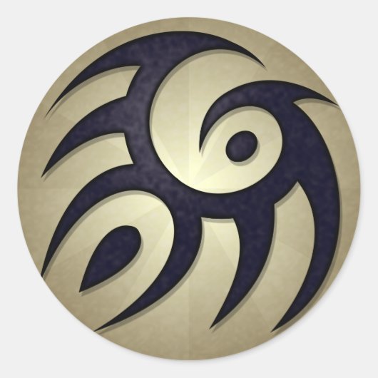 Tribal Spirit Ronde Sticker (Voorkant)