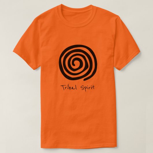 Tribal Spirit slogan spiraal petroglyph tribal kun T-shirt (Design voorkant)