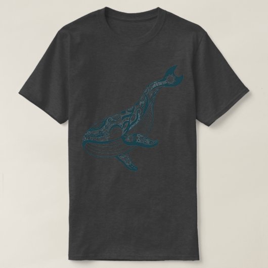 Tribal Spirit Whale Dark T-shirt (Design voorkant)