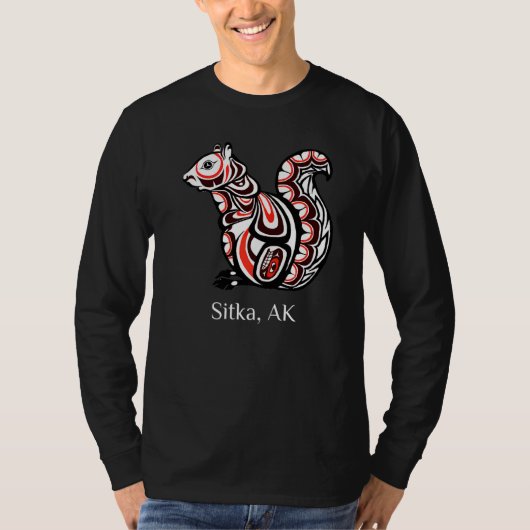 Tribal Squirrel Sitka Alaska Native American Haida T-shirt (Voorkant)