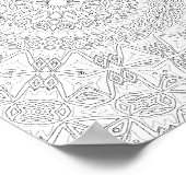 Tribal Starburst Coloring Page Pattern Artwork Poster (Hoek)