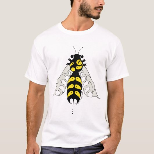 Tribal stijl honingbij t-shirt (Voorkant)