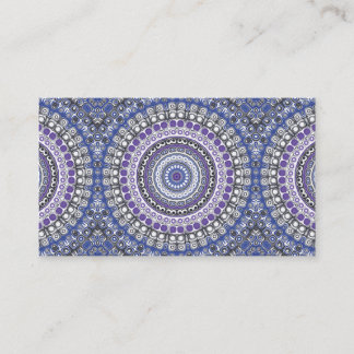 Tribal stijl Mandala in Paarse en blauwe Visitekaartje