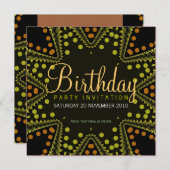 Tribal Stippen ster Party Birthday Invitation Kaart (Voorkant / Achterkant)