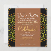 Tribal Stippen ster Party Birthday Invitation Kaart (Achterkant)
