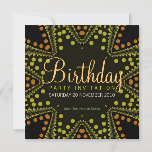 Tribal Stippen ster Party Birthday Invitation Kaart (Voorkant)