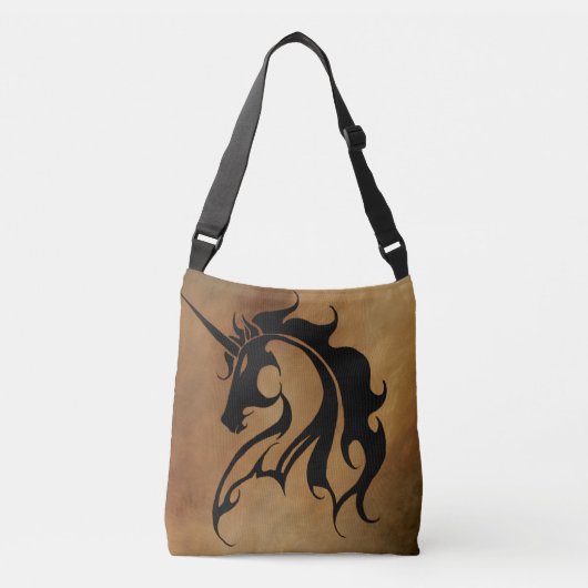 Tribal Stone Unicorn Crossbody Tas (Voorkant)