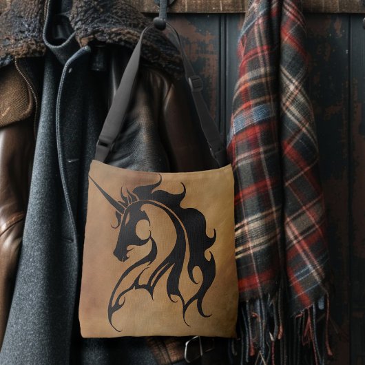 Tribal Stone Unicorn Crossbody Tas