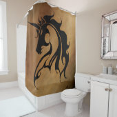Tribal Stone Unicorn Douchegordijn (In situ)