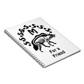 Tribal Striped Hyena Monogram Notitieboek (Rechterzijde)