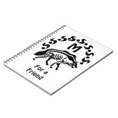 Tribal Striped Hyena Monogram Notitieboek (Linkerzijde)