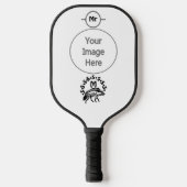 Tribal Striped Hyena Monogram Pickleball Paddle (Voorkant)