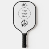 Tribal Striped Hyena Monogram Pickleball Paddle (Achterkant)
